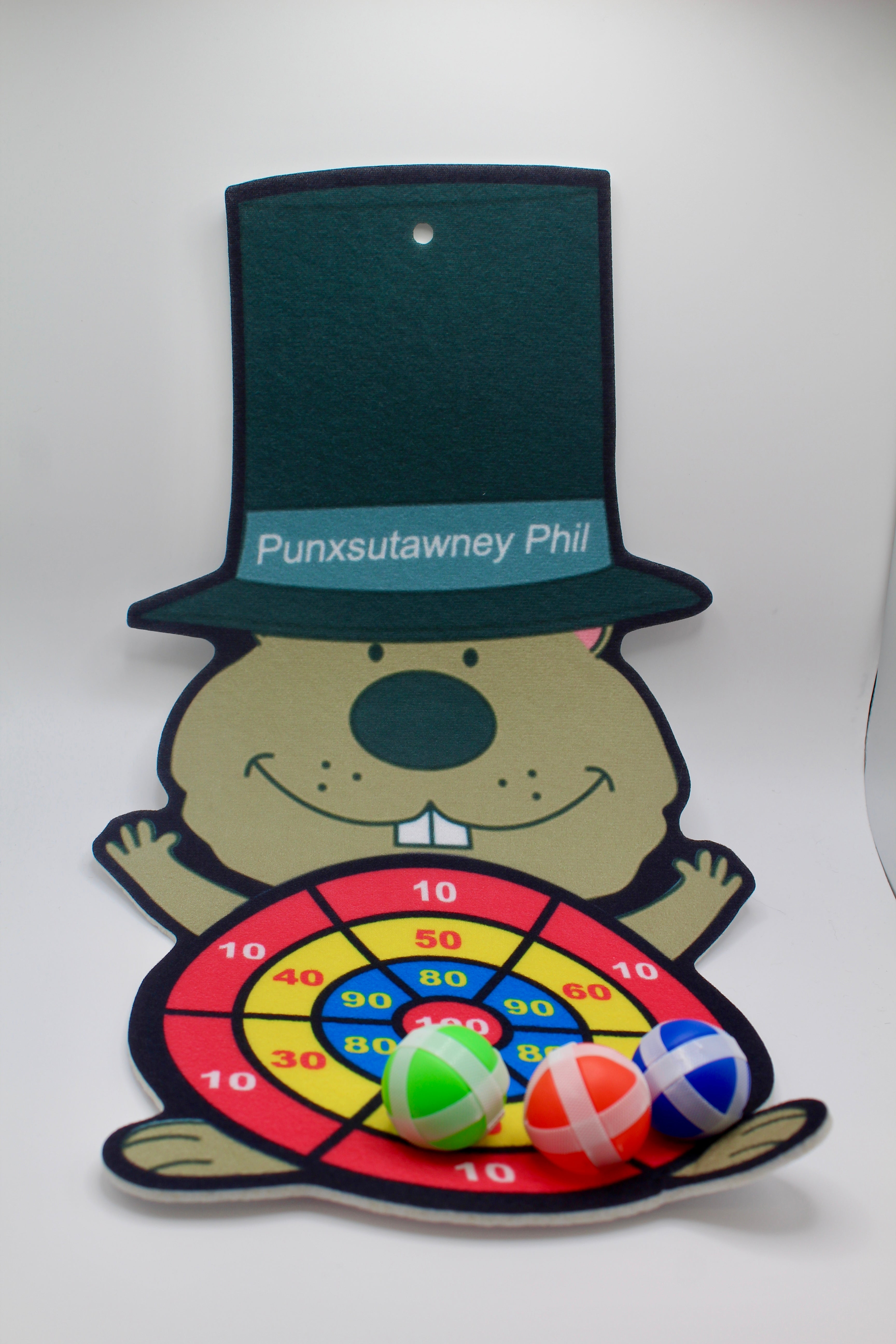 Phil Velcro Dart Game – 17x19” Target Set-Groundhog Stuff