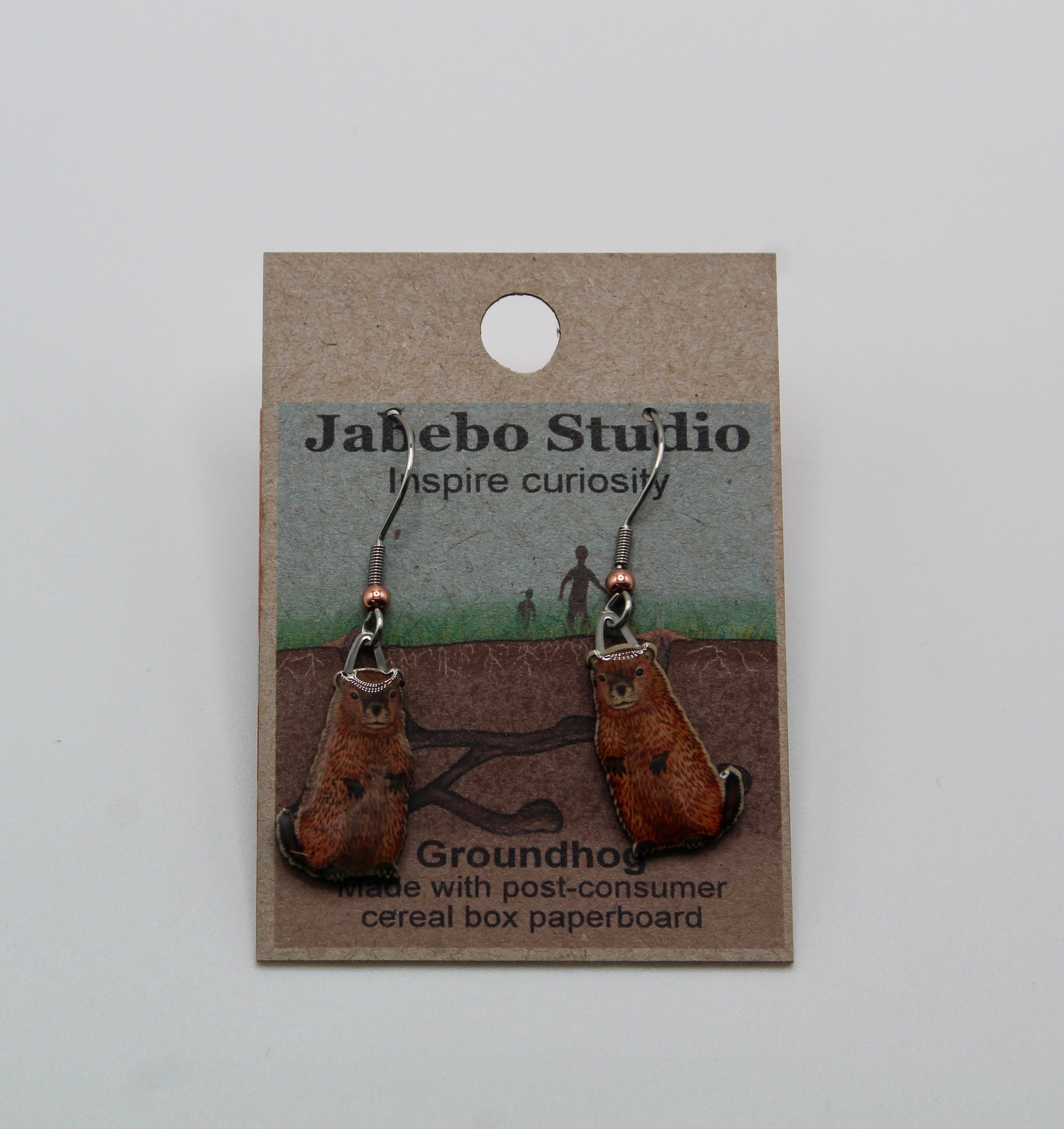 Punxsy Phil Dangle Earrings-Groundhog Stuff