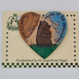 Ivory Groundhog Heart Pin – Handcrafted-Groundhog Stuff