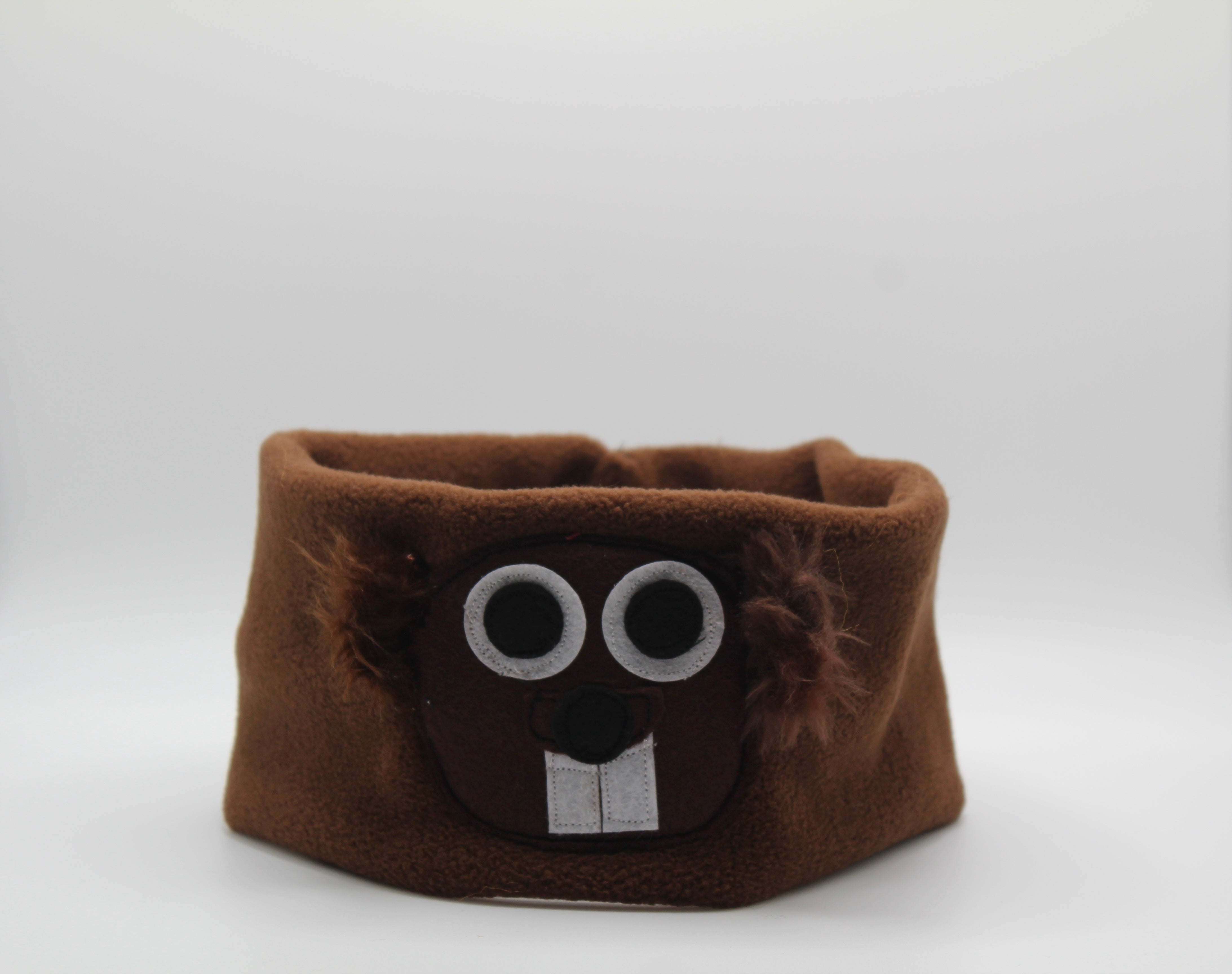 Groundhog Face Fleece Headband-Groundhog Stuff