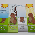 Groundhog Day Fact Bookmarker - Assorted Designs-Groundhog Stuff