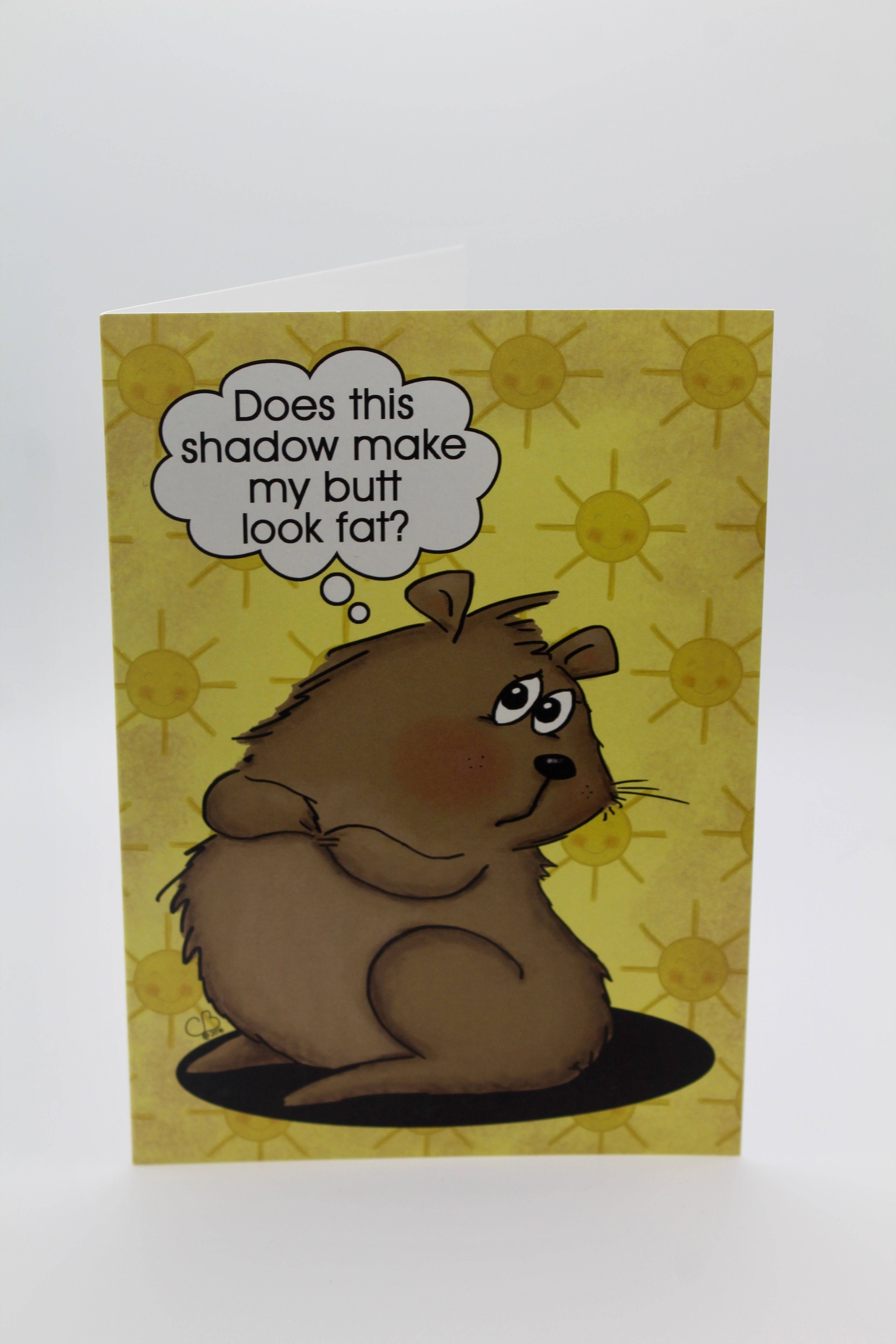 Shadow Butt Groundhog Day Card-Groundhog Stuff