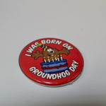 Happy Birthday Button Pin-Groundhog Stuff
