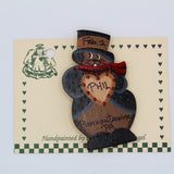 Phil Holding Heart Pin – Handcrafted Wooden-Groundhog Stuff