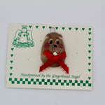 Groundhog Egg-Shaped Pin – Handcrafted-Groundhog Stuff