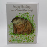 Happy Birthday on Groundhog Day Card-Groundhog Stuff