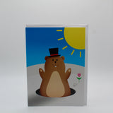 Sunny Groundhog Day Card – Popping Out-Groundhog Stuff