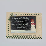 1 + 1 = 6 Pin – Handcrafted Wooden Groundhog Jewelry-Groundhog Stuff
