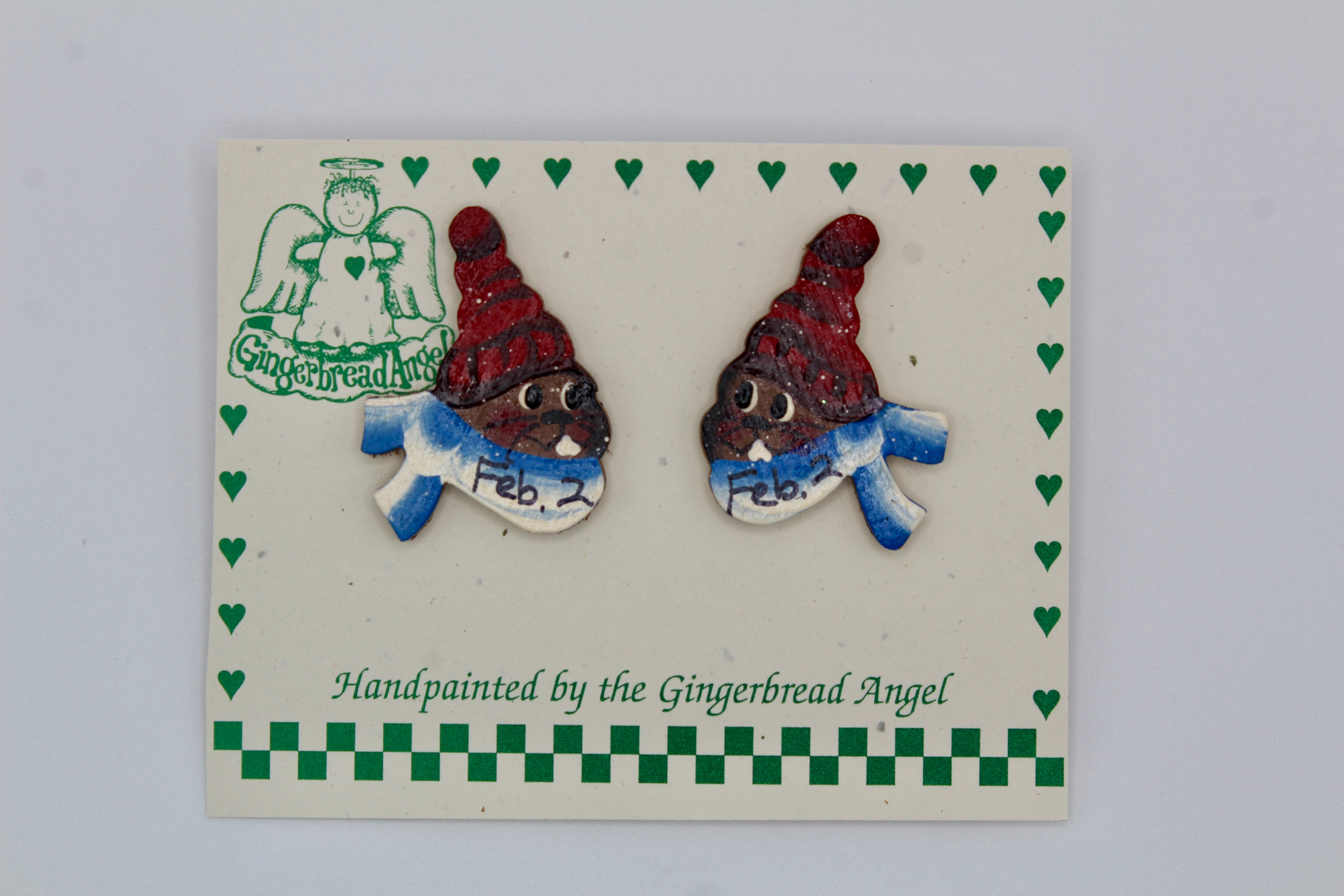 Gone to Gobblers Knob Earrings – Handcrafted Wooden-Groundhog Stuff