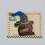 Blue Toboggan Hat Phil Pin – Handcrafted Wooden-Groundhog Stuff