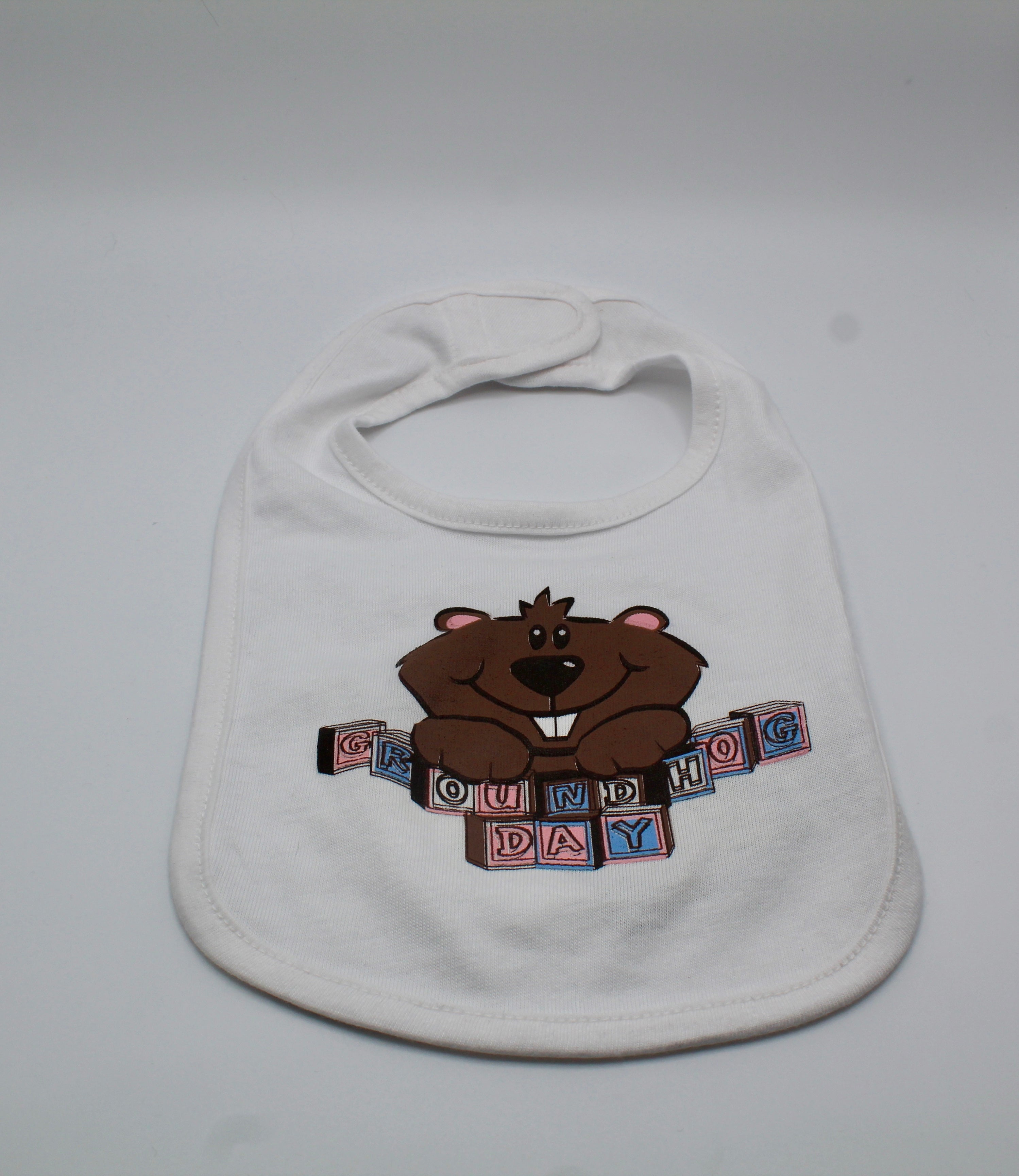 Groundhog Baby Bib with Velcro Closure-Groundhog Stuff