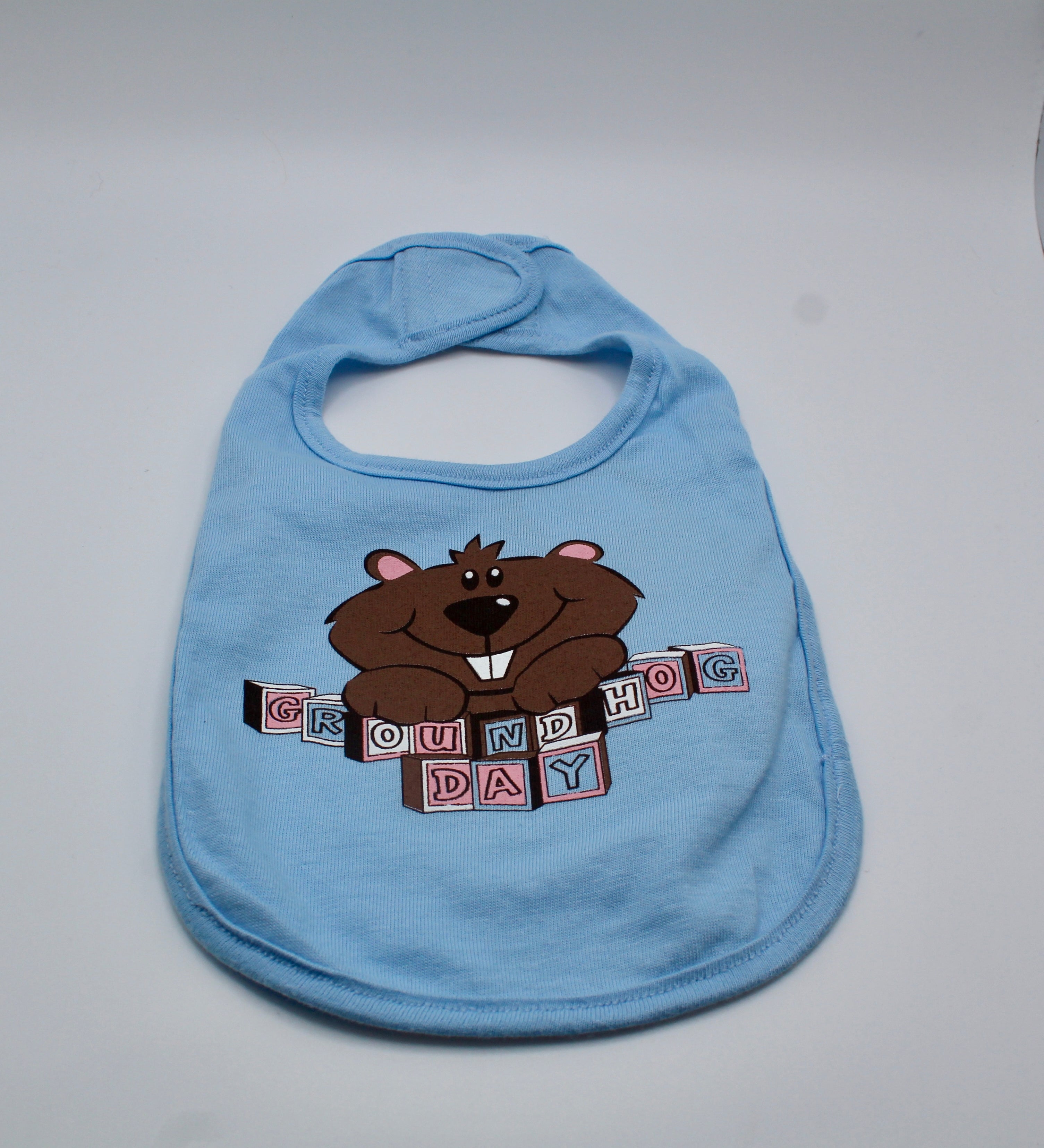 Groundhog Baby Bib with Velcro Closure-Groundhog Stuff