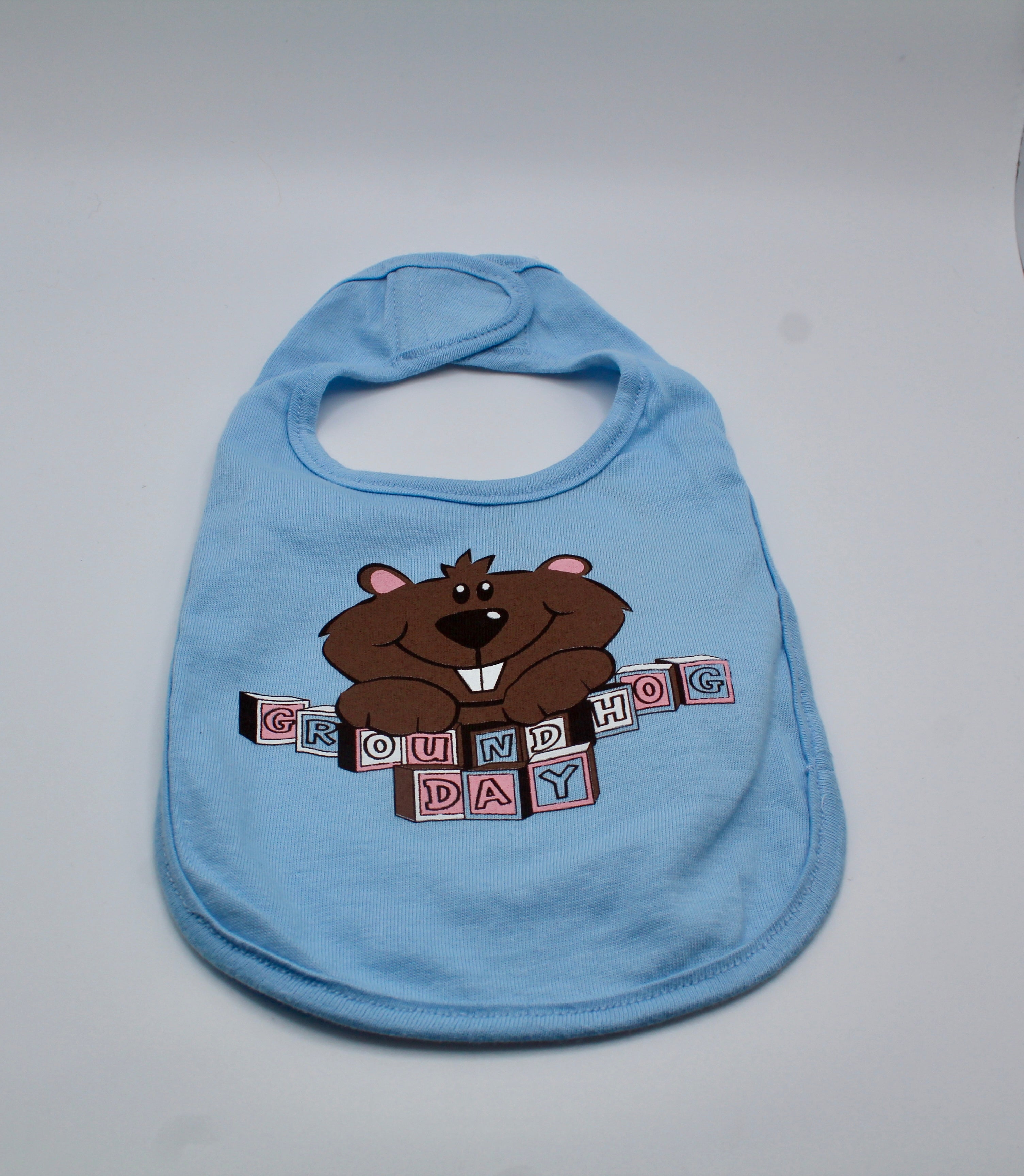 Groundhog Baby Bib with Velcro Closure-Groundhog Stuff