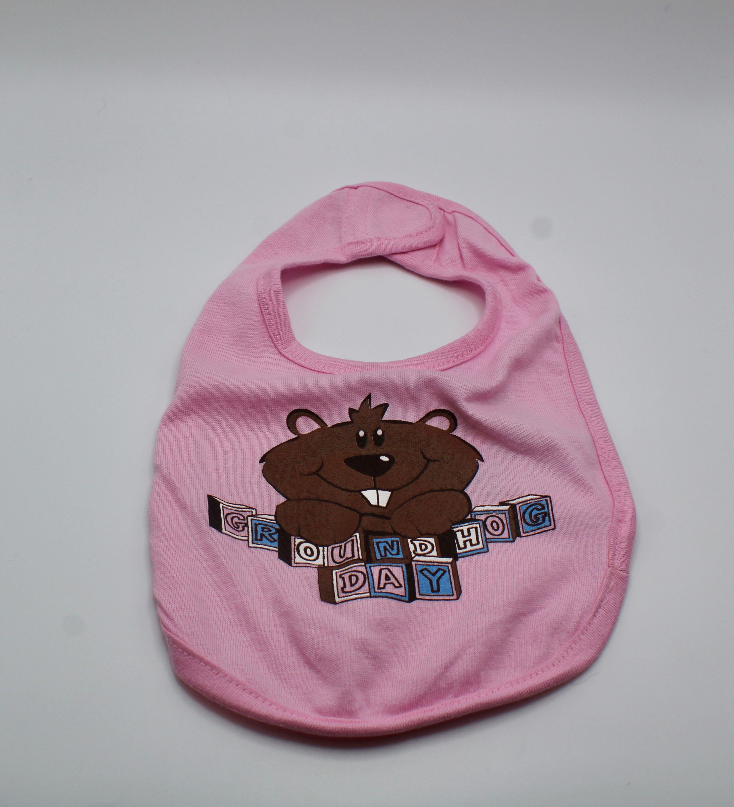 Groundhog Baby Bib with Velcro Closure-Groundhog Stuff