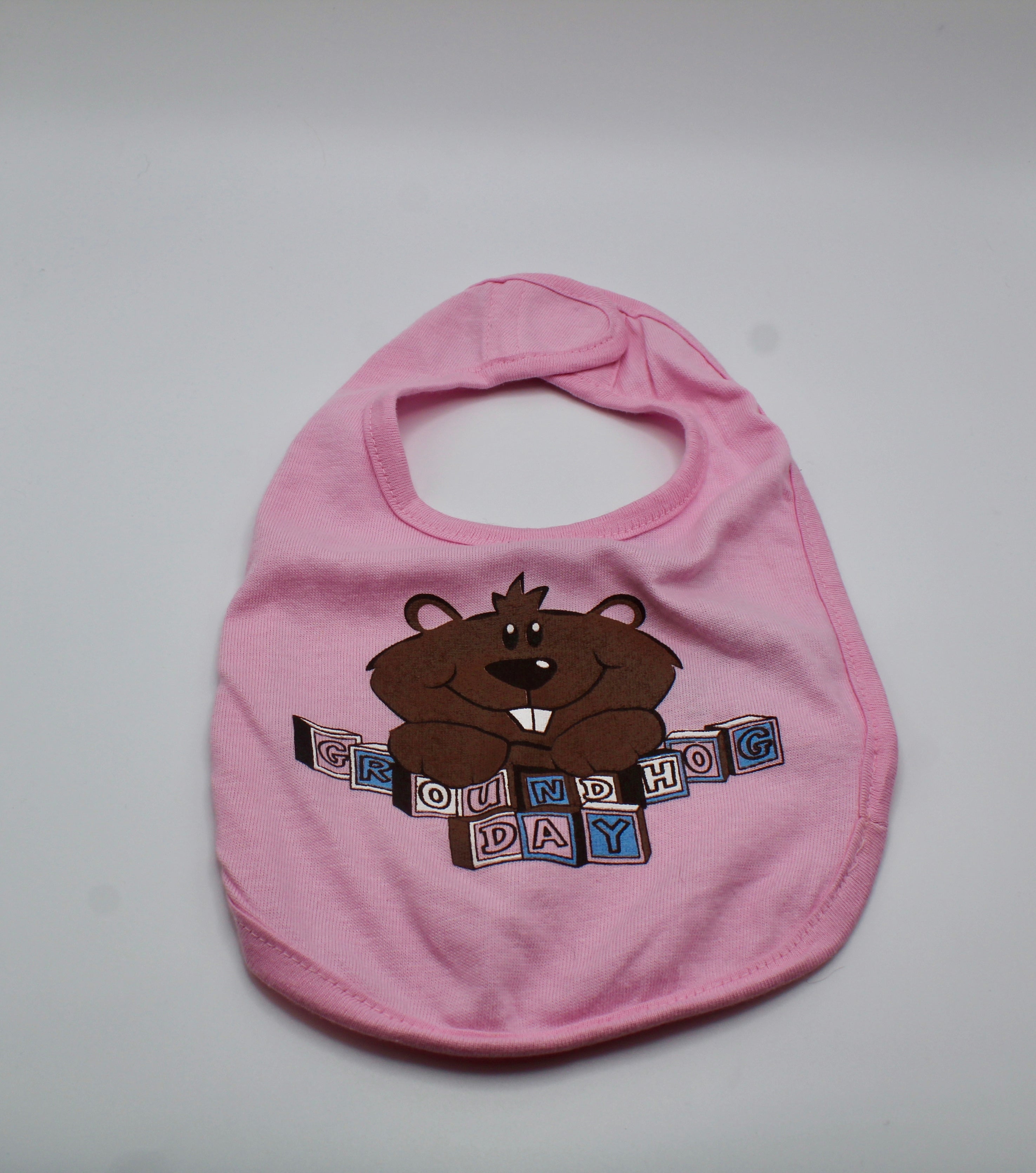 Groundhog Baby Bib with Velcro Closure-Groundhog Stuff