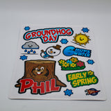 Custom Groundhog Clings - 8x11 Double-Sided Sheet-Groundhog Stuff
