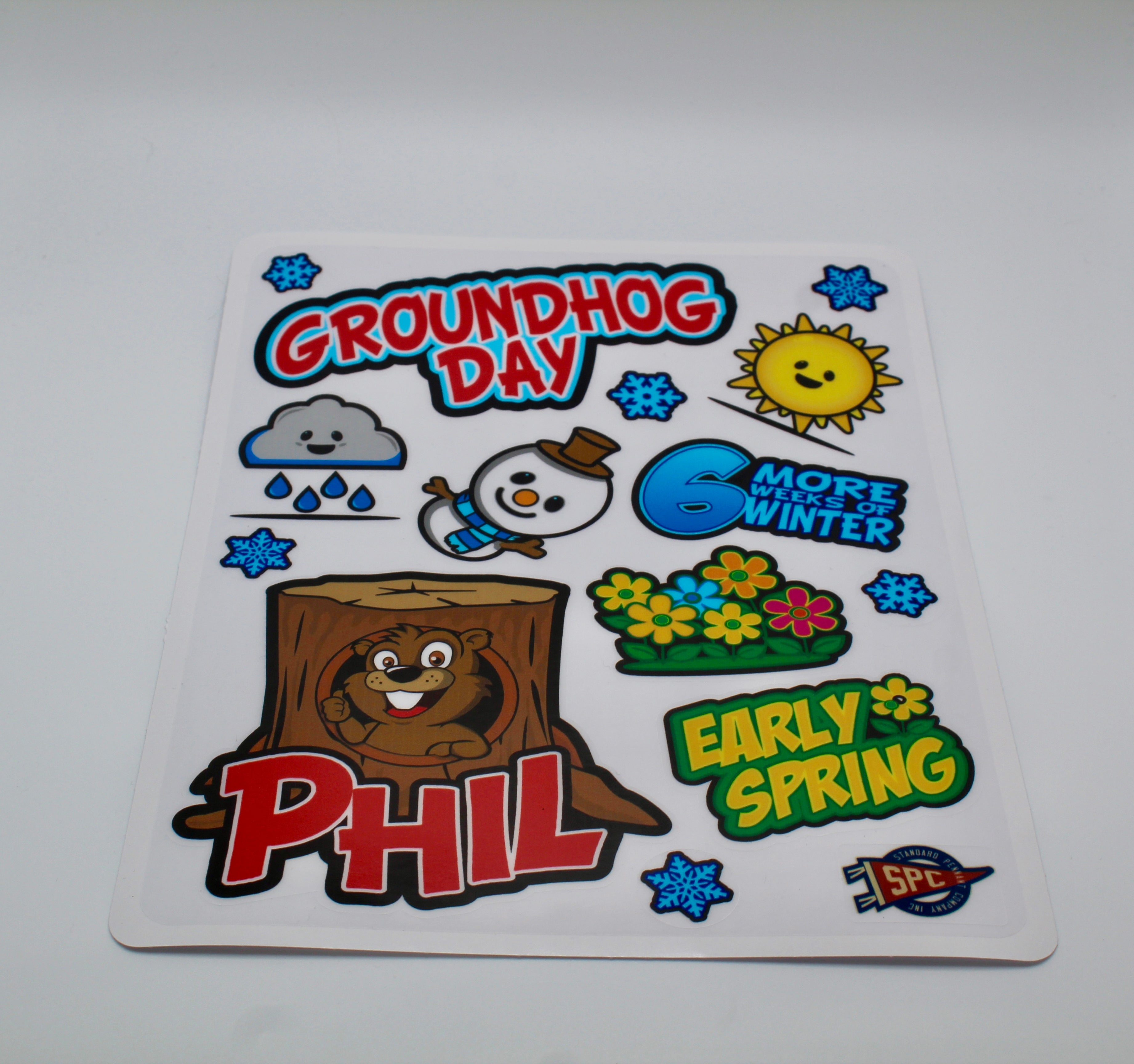 Custom Groundhog Clings - 8x11 Double-Sided Sheet-Groundhog Stuff