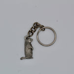 Pewter Groundhog Key Chain – 1.25 Inch-Groundhog Stuff