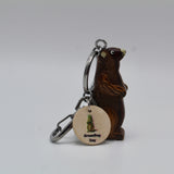 Wooden Phil Keychain – Hand Carved Groundhog-Groundhog Stuff