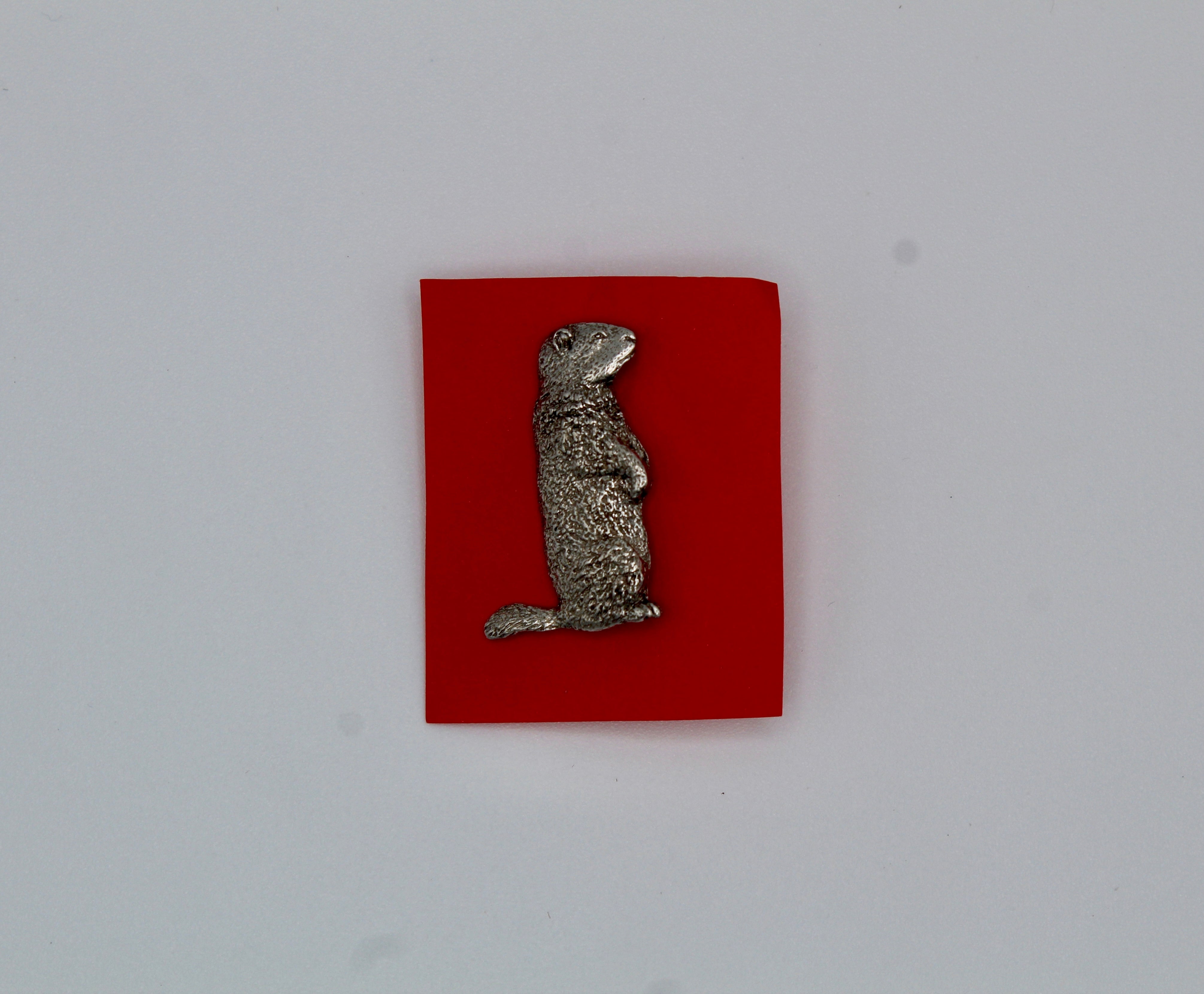 Pewter Groundhog Pin – 1.25 Inch-Groundhog Stuff