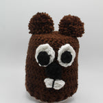 Infant Handknit Groundhog Hat #1 - Dark Brown-Groundhog Stuff