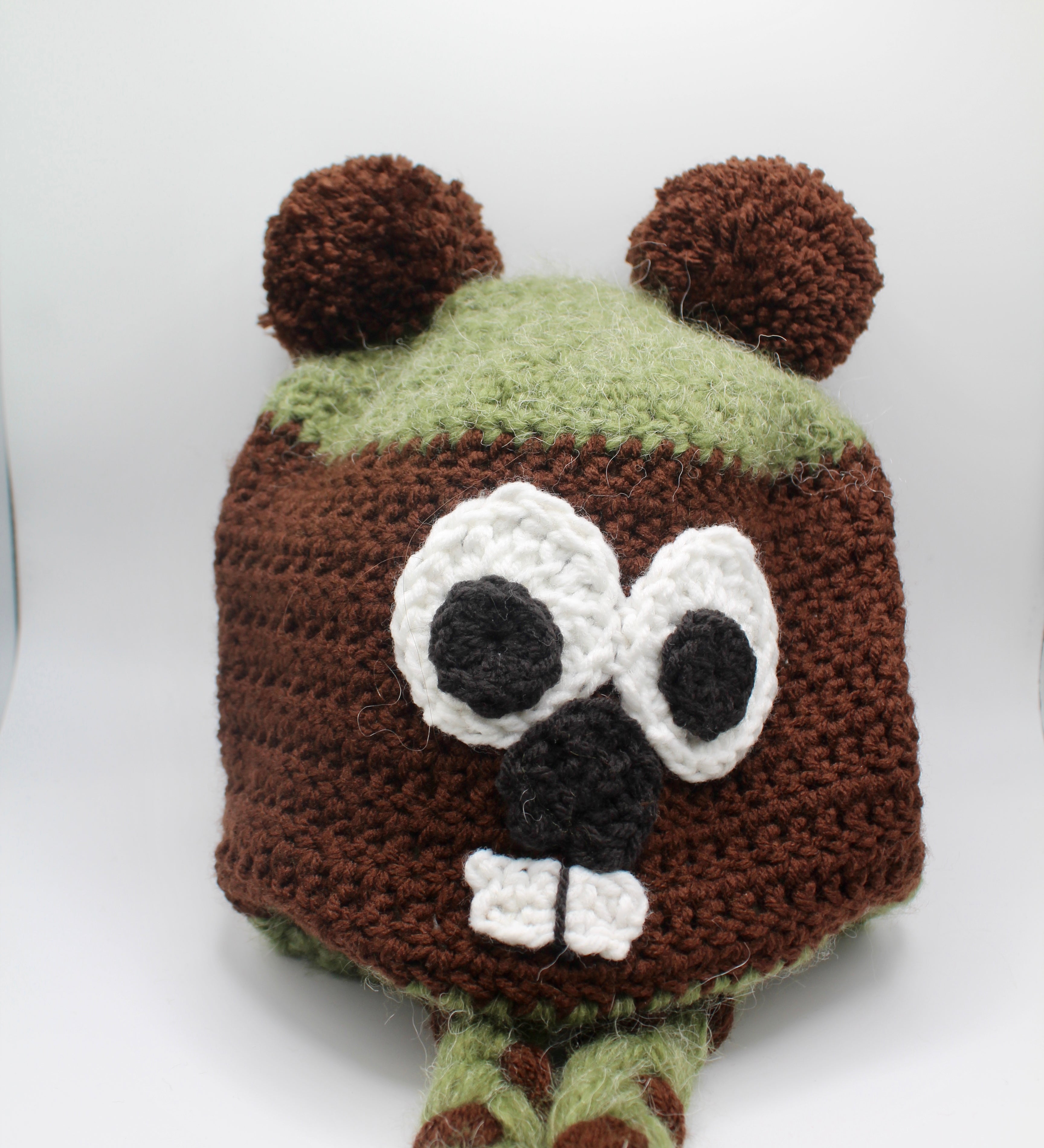 Adult Multicolor Braided Groundhog Hat-Groundhog Stuff