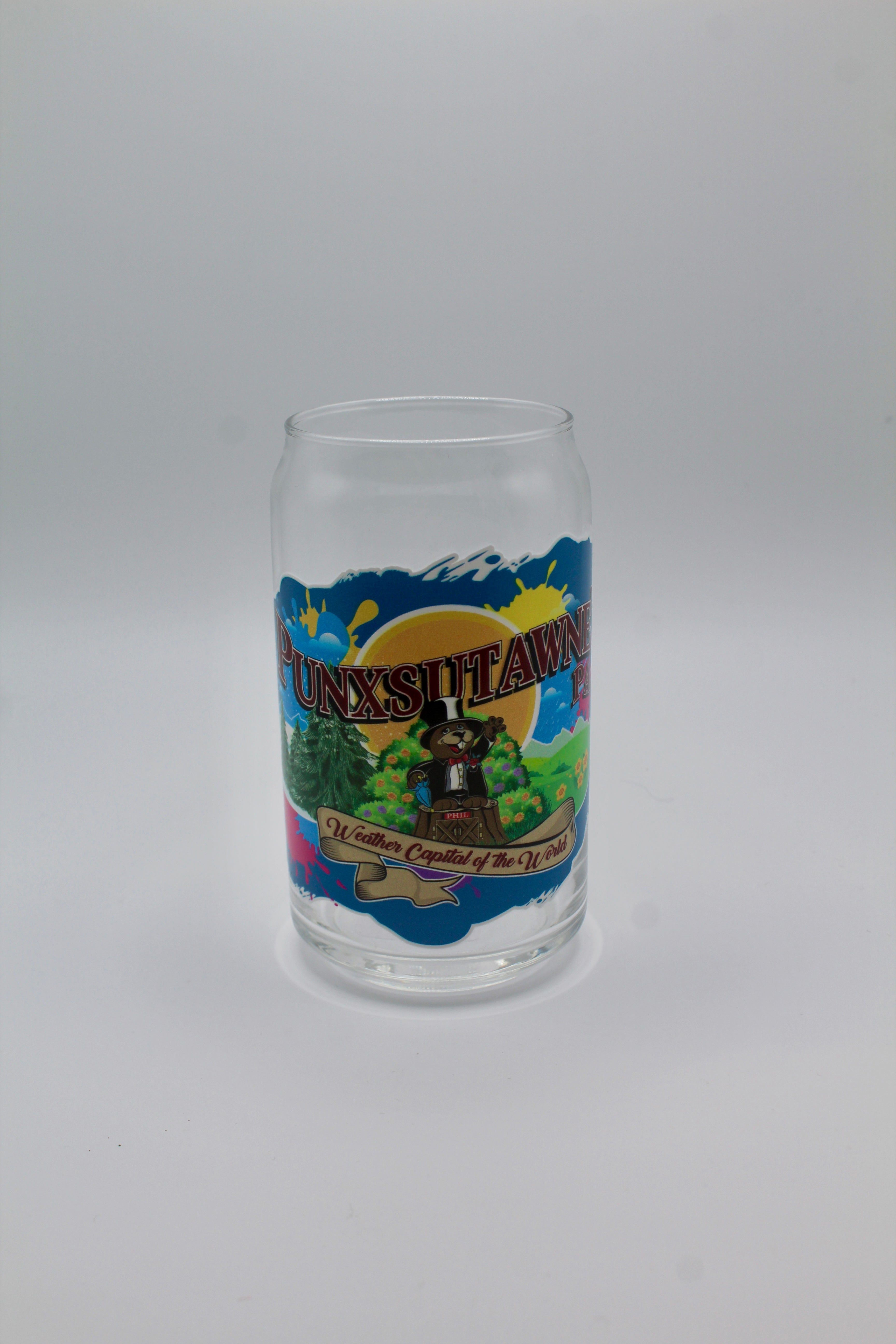 Punxsutawney Phil Glass - Full Color-Groundhog Stuff