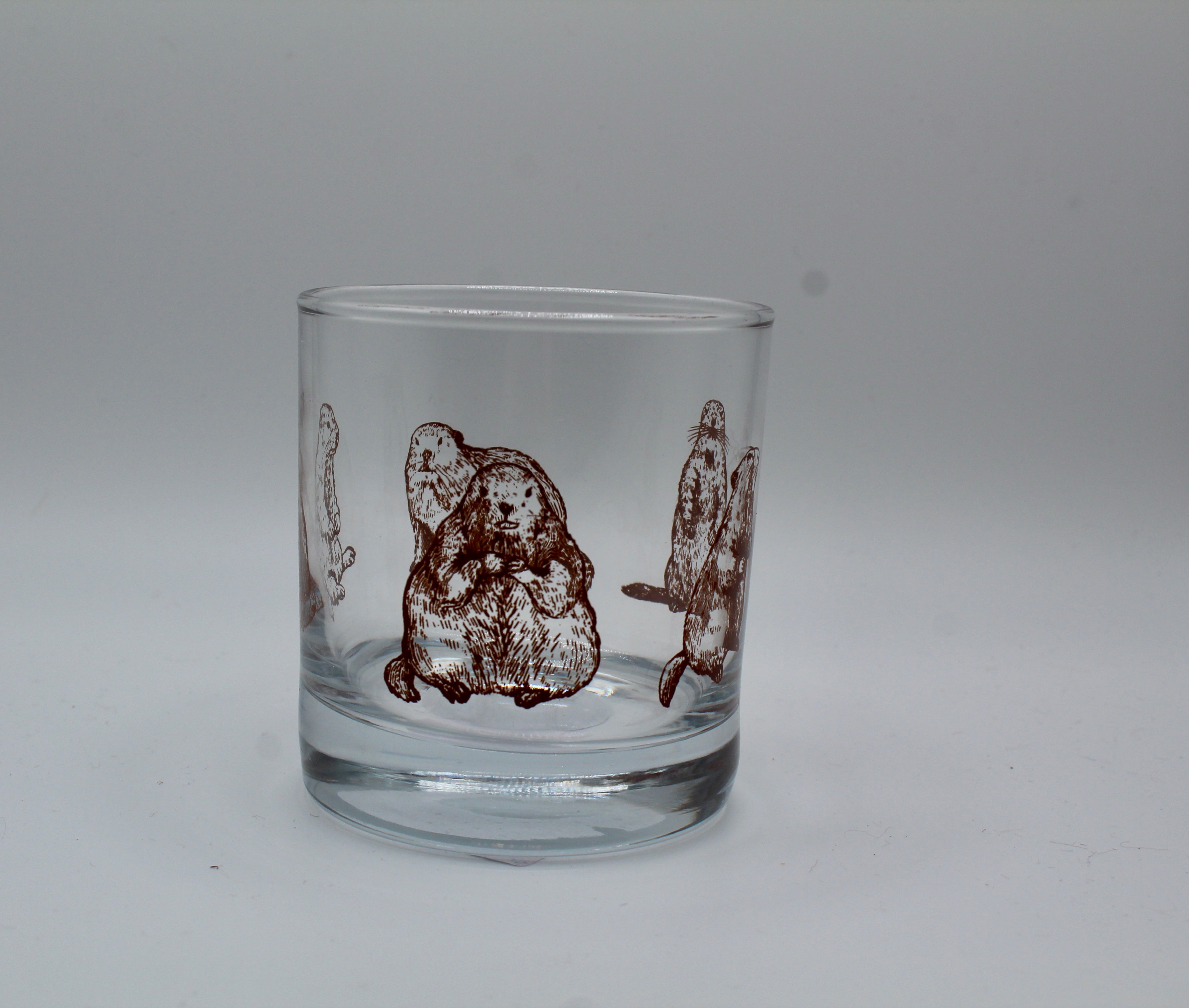 Phil On the Rocks Glass-Groundhog Stuff
