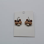 Handmade Clay Groundhog Earrings - Lightweight & Glossy-Groundhog Stuff