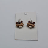 Handmade Clay Groundhog Earrings - Lightweight & Glossy-Groundhog Stuff