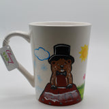 Hand-Painted Groundhog Mug-Groundhog Stuff