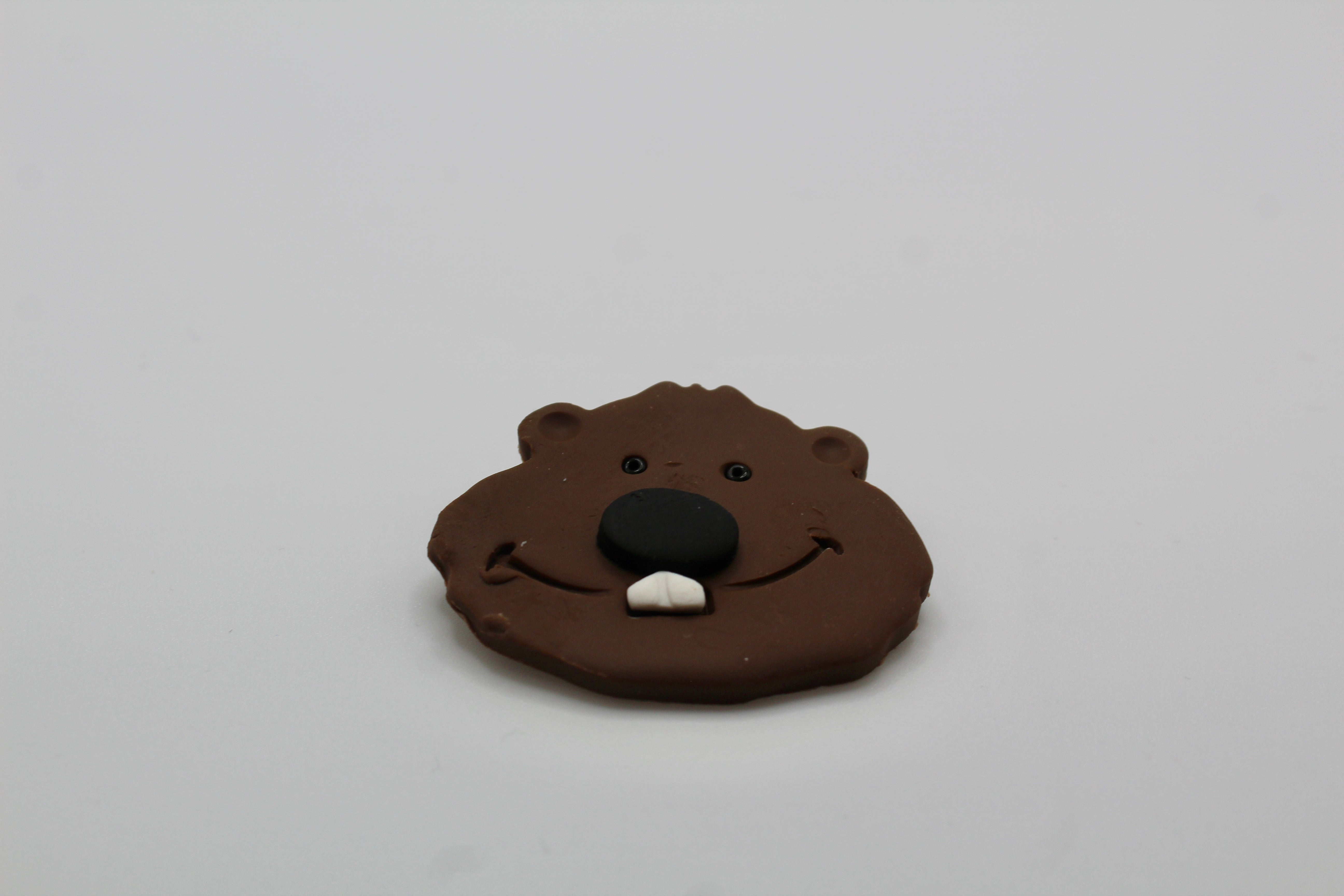 Clay Phil Head Pin-Groundhog Stuff