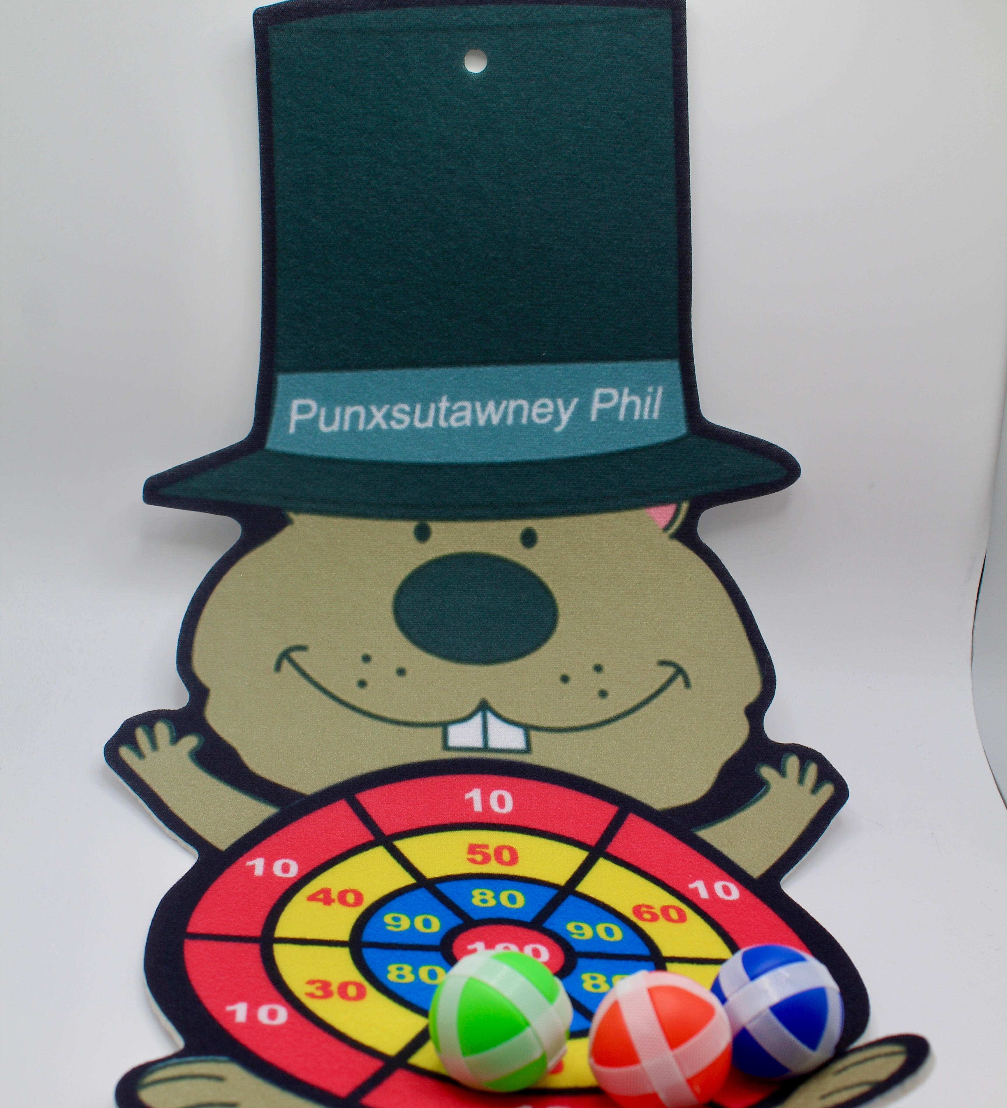 Phil Velcro Dart Game – 17x19” Target Set-Groundhog Stuff