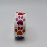 Paw Stickers – 1x1 Inch Assorted Colors-Groundhog Stuff