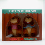 Sunny & Shadow in Phil's Burrow-Groundhog Stuff