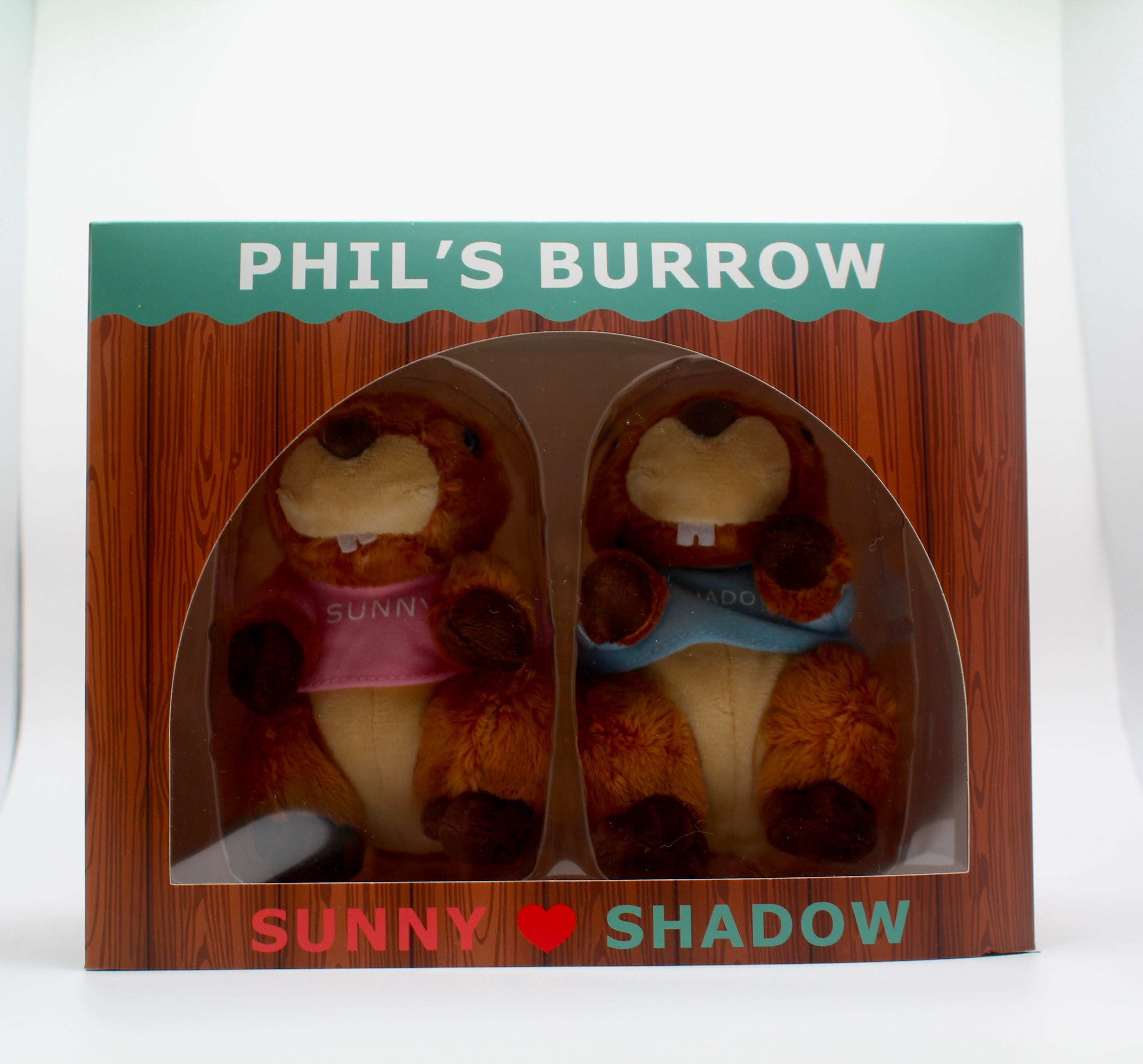 Sunny & Shadow in Phil's Burrow-Groundhog Stuff