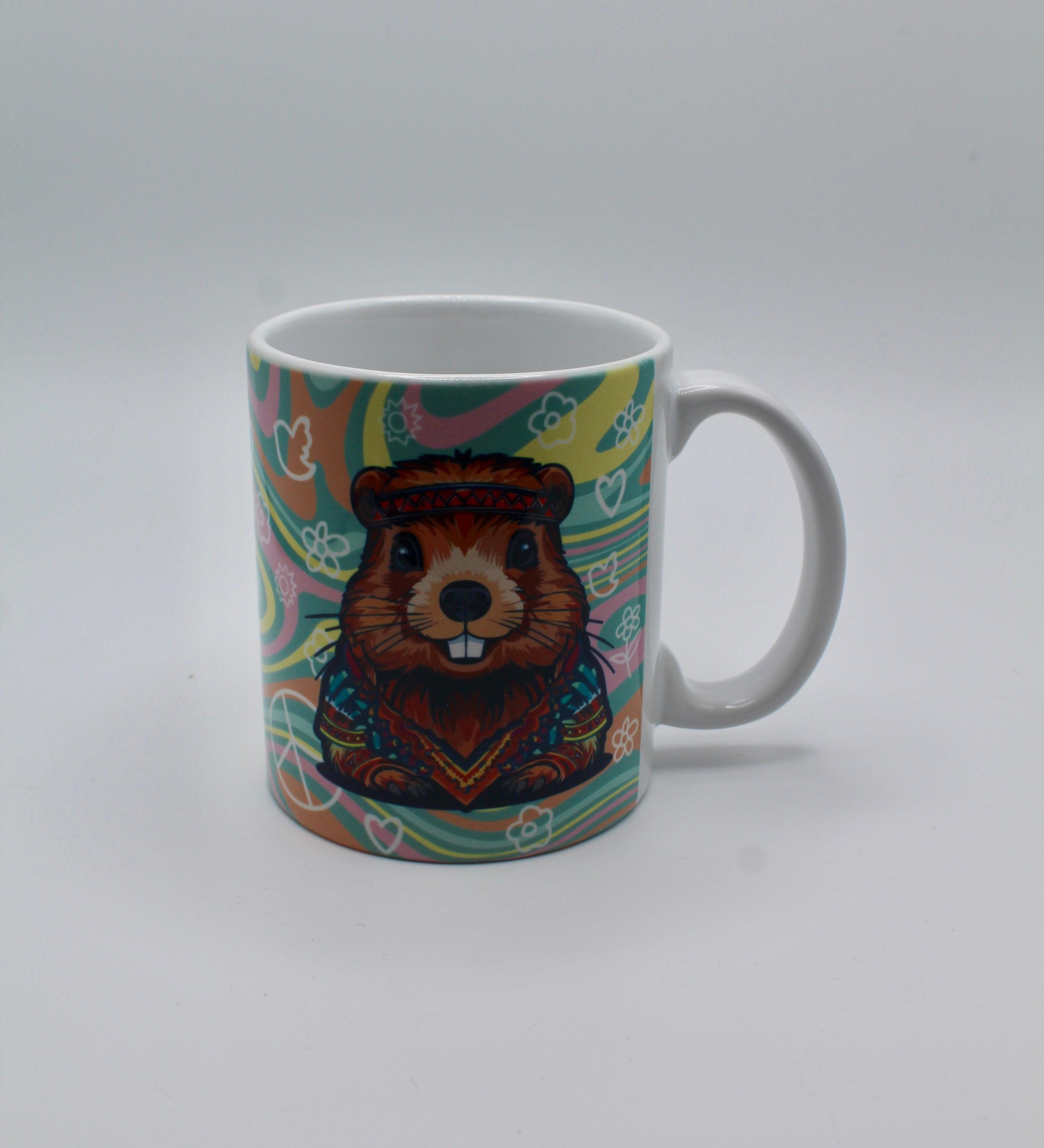 Peace Phil Tie-Dye Mug-Groundhog Stuff