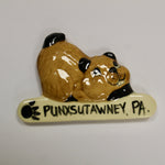 Horizontal Ceramic Groundhog Magnet – 3.5 Inch-Groundhog Stuff