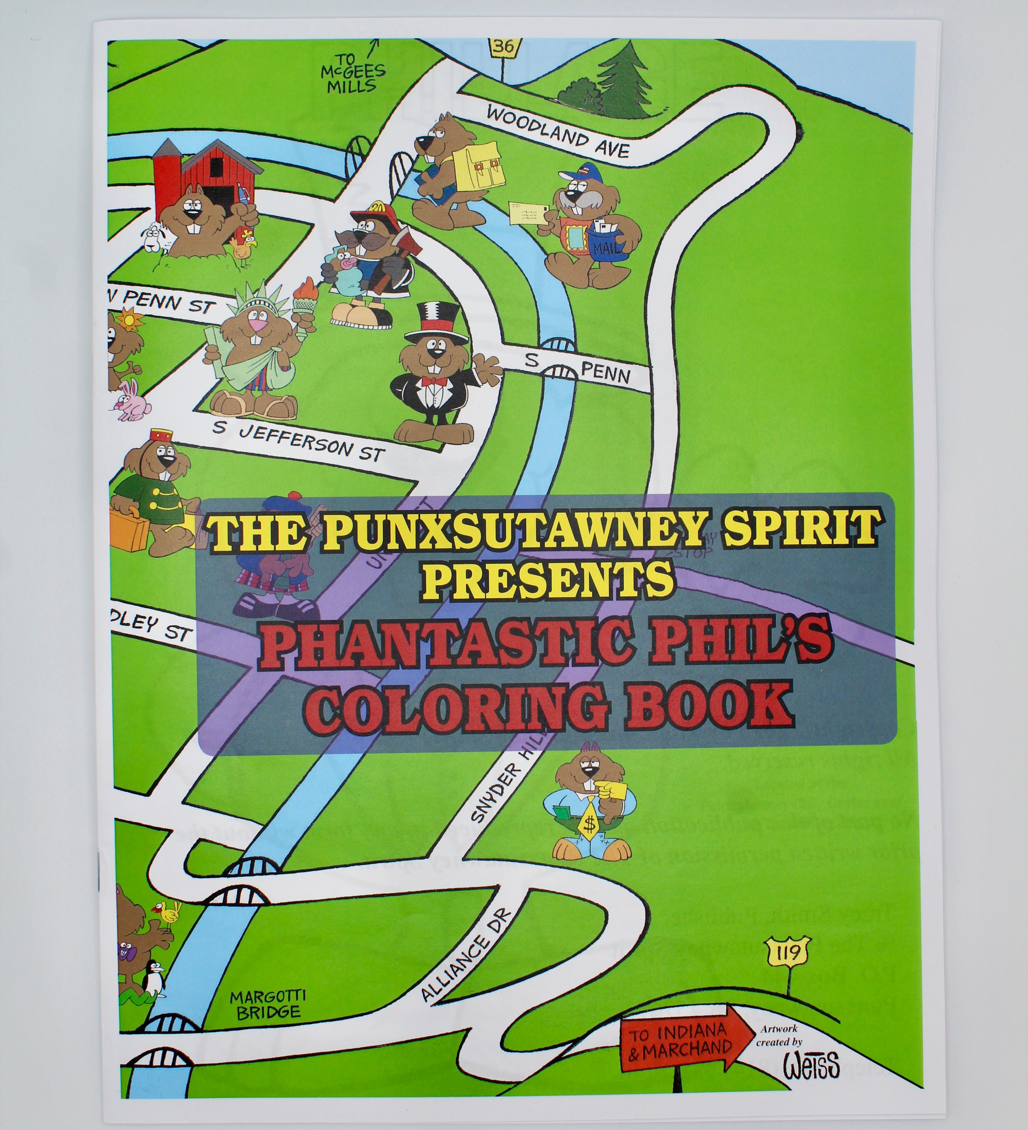 Phantastic Phil Coloring Book-Groundhog Stuff