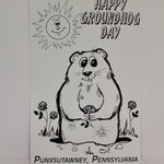 Coloring Poster B - Happy GH Day - 7x11"-Groundhog Stuff