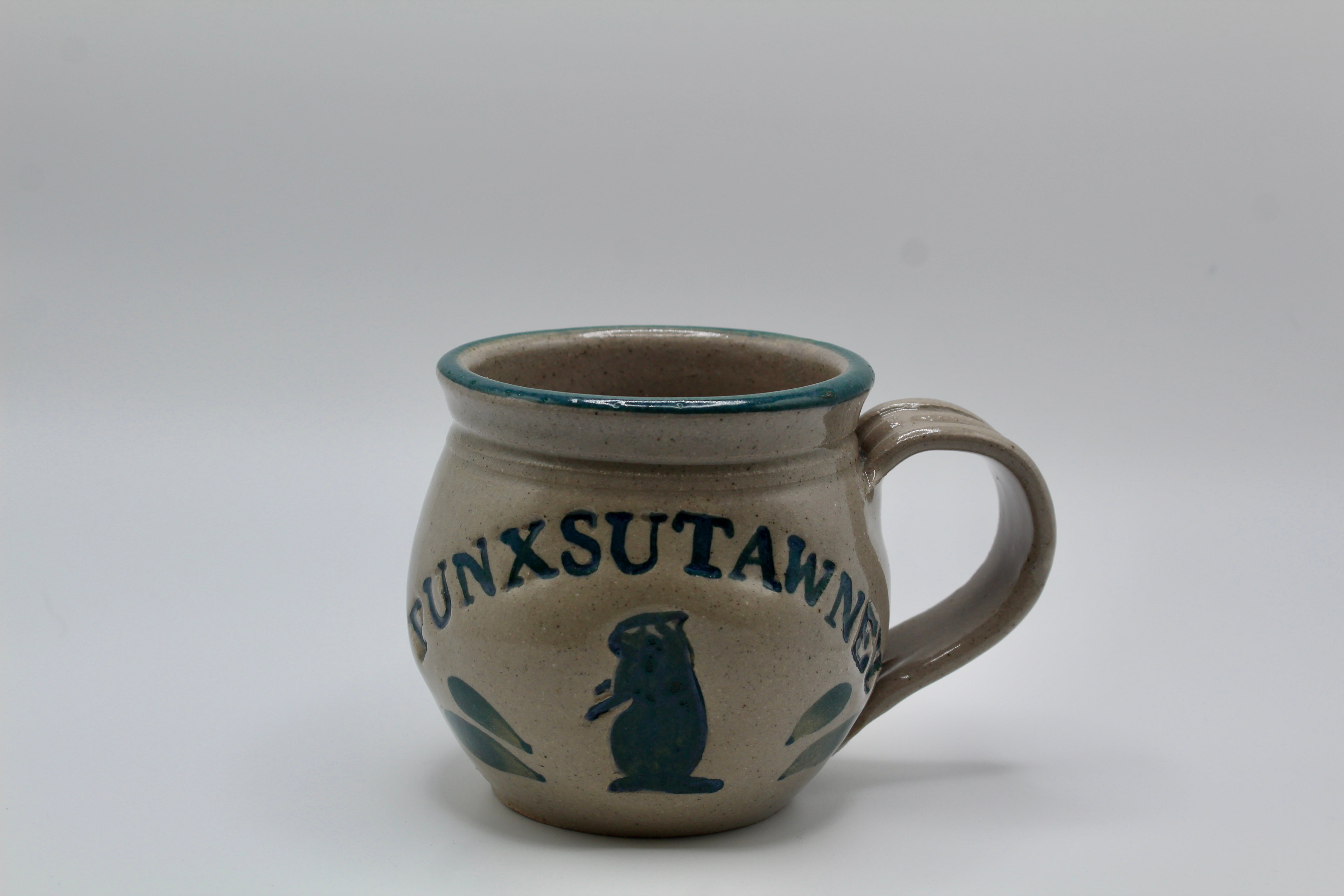 Punxsutawney Green Pottery Mug-Groundhog Stuff