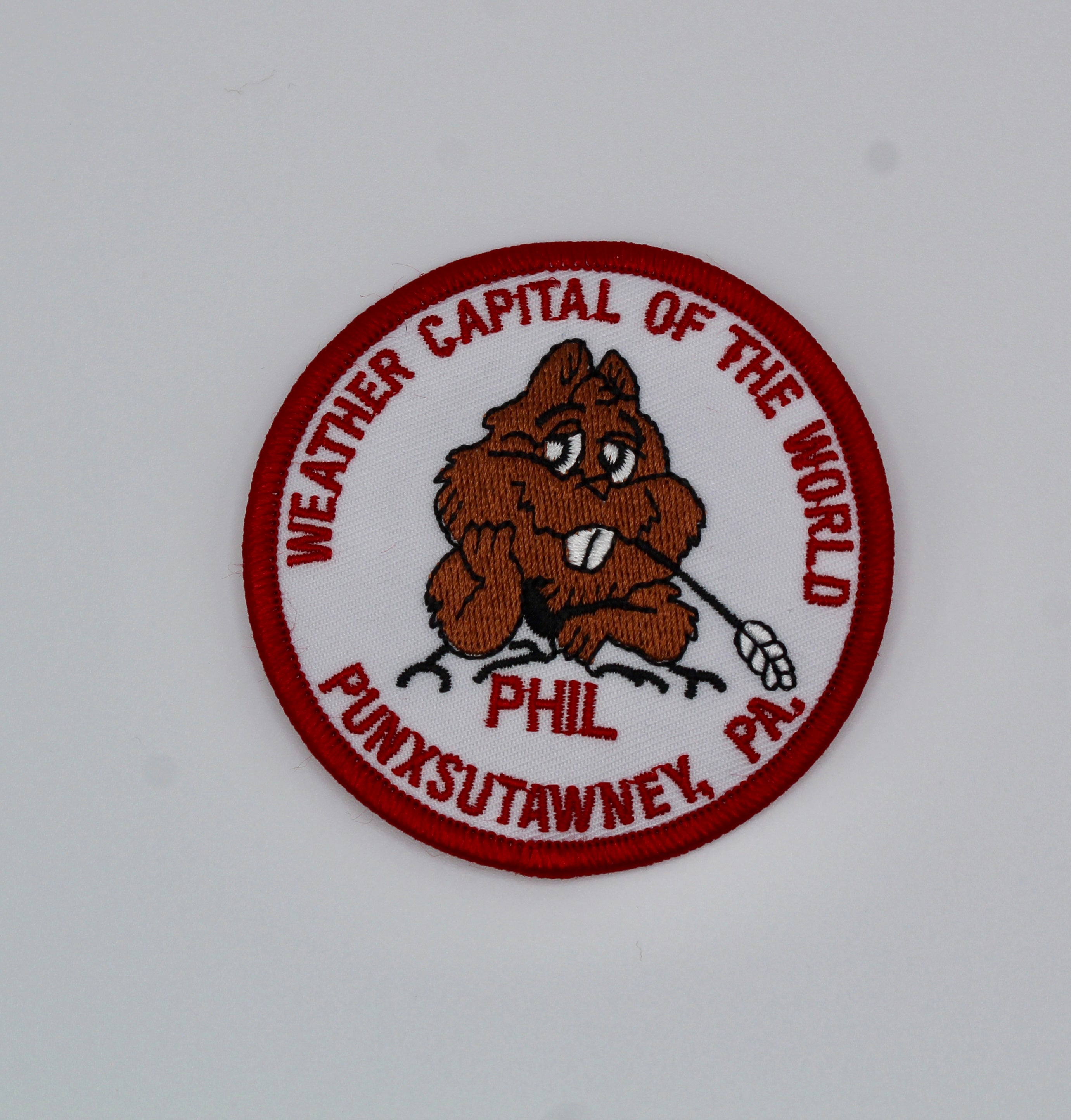 Weather Capital Iron-On Patch – Punxsutawney Phil-Groundhog Stuff