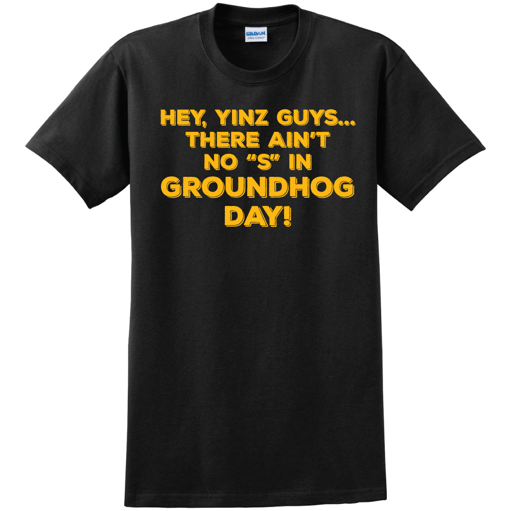 Adult 'Ain’t No S in Groundhog Day' T-Shirt - Groundhog Covering Ears-Groundhog Stuff
