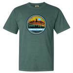 Adult Authentic Gobbler's Knob Ring T-Shirt - Emerald-Groundhog Stuff