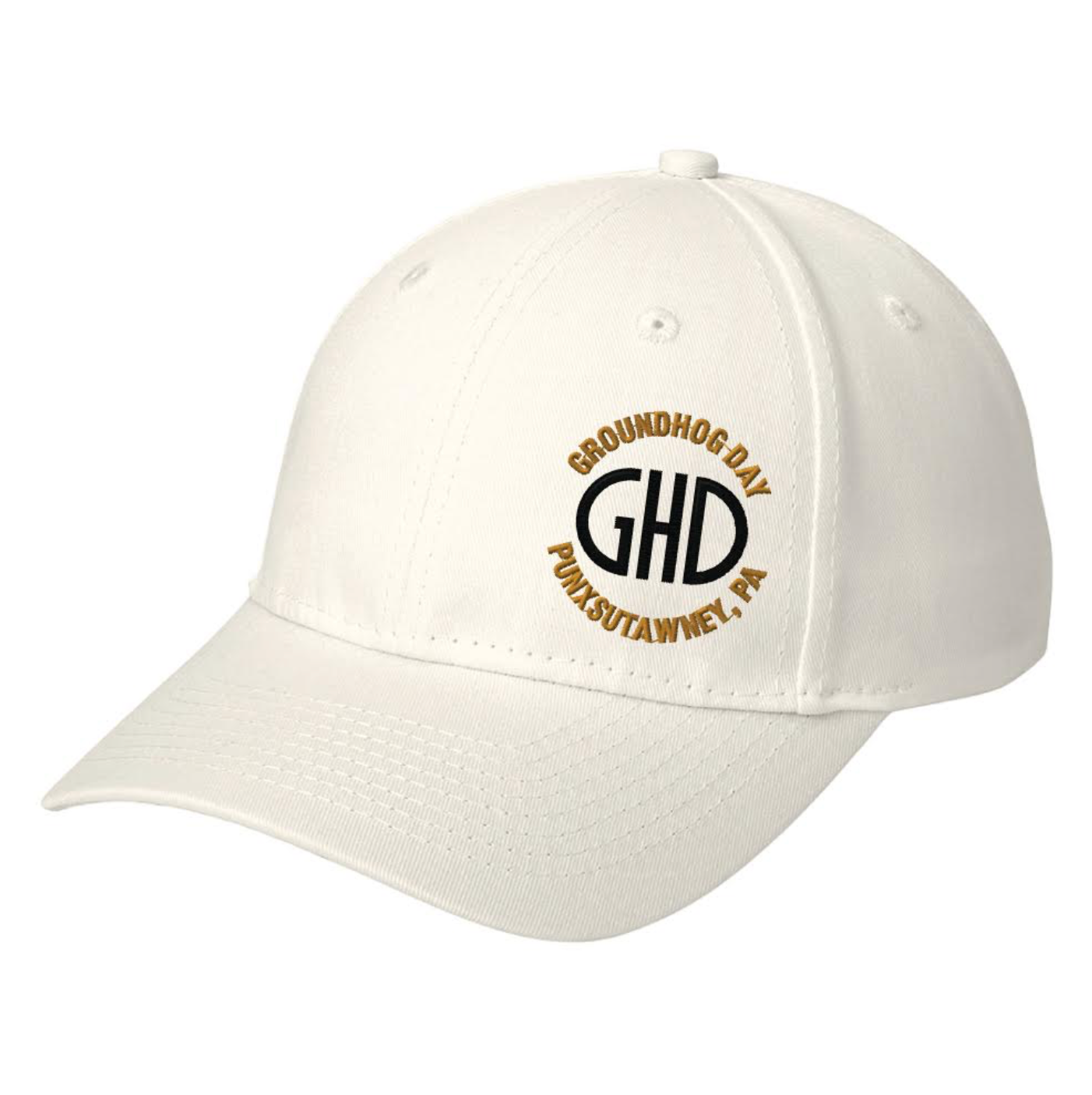 GHD Embroidered Hat - Sand Adjustable Cap-Groundhog Stuff