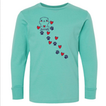 Toddler Groundhog Day Paw & Heart Long Sleeve - Saltwater-Groundhog Stuff