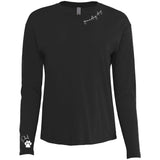 Women's Groundhog Day Long Sleeve T-Shirt - Script Neck & Phil Sleeve-Groundhog Stuff