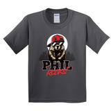Youth Phil Rocks T-Shirt - Gray-Groundhog Stuff