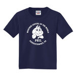 Youth Weather Capital T-Shirt - Navy-Groundhog Stuff