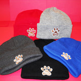 Paw Print Toboggan Hat - Toddler/Youth-Groundhog Stuff